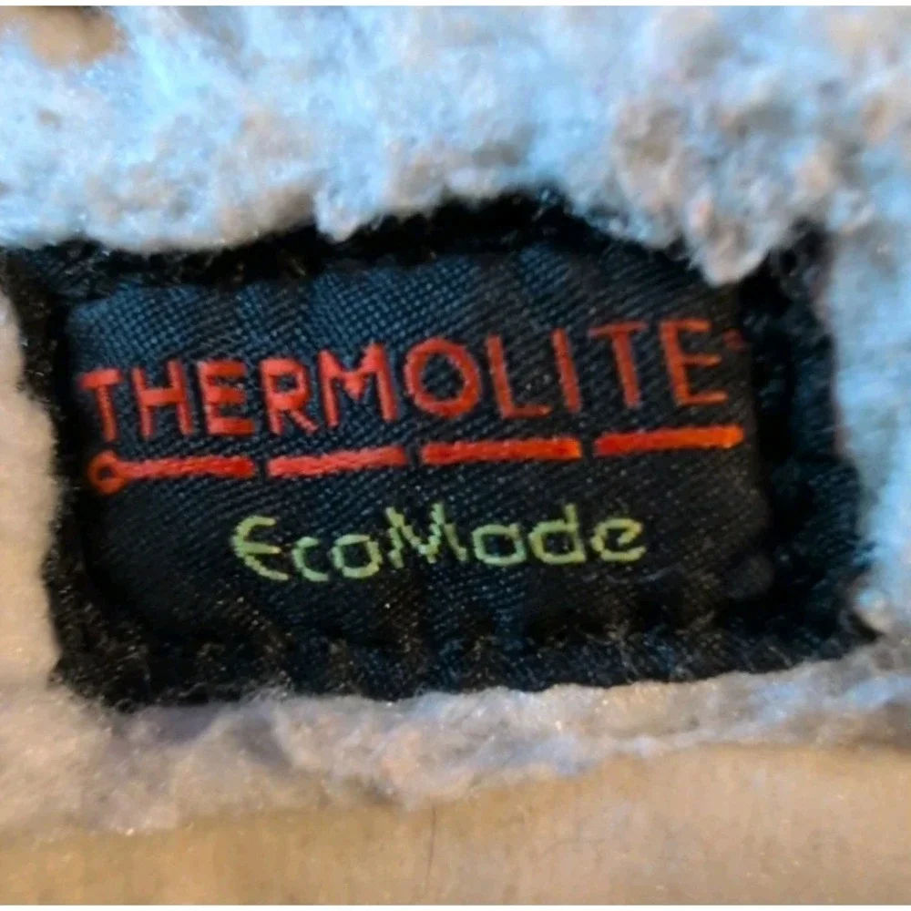 Thermolite Girls Snow Boots Size 1 Pink Gray Faux Fur Warm Winter Waterproof